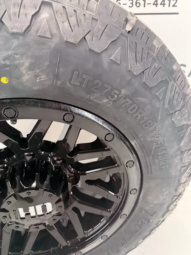 275/70/18 AMP All terrain tires Black Rims Ford F250 F350 in Tires & Rims in Edmonton - Image 5
