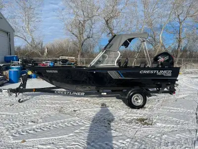 Includes Minn Kota Terrova trolling motor, Humminbird Helix 5, Garmin Echomap Ultra 106sv, and bimin...