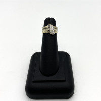 14KT White Gold Diamond Ring + Two Bands w Appraisal $3,325