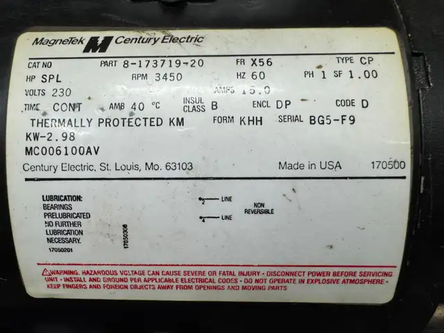 Campbell Hausfeld 5HP Air Compressor – 60 Gal. 230V, 1Ph. in Power Tools in City of Toronto - Image 8