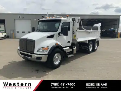 2024 Kenworth T480 Dump Truck Bibeau 15 ft Long x 3 ft 6 in High Steel Body, Double Differential Loc...