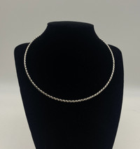 18K White Gold Rope Style 5.5gms 16.5 Inches Chain $445
