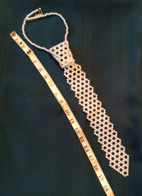 Pearl (faux) necktie - reduced 
