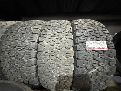 Three used LT275/65R18 M S BFGoodrich KO2 All weather tires. 9/32 tread remaining. Some weather crac...