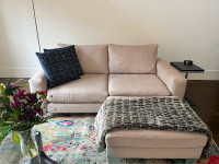 Urban Barn condo sized couch with ottoman