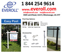 Real Estate Sign Post -- Easy Post Kit ( White and Black Color)