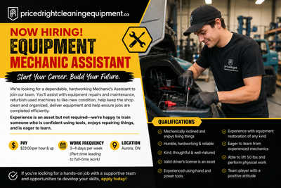 Now Hiring: Equipment Mechanic Assistant – $23+/Hour, View more