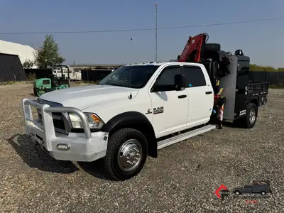 Countryside Fleet 2016 Dodge 5500 Crew Cab SLT 4x4 Picker / Boom Truck + 6.7L Diesel Engine + 4x4 W/...