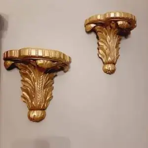 Vintage Golden Wall Sconce Shelf Large Mid Century Figurine in Home Décor & Accents in Markham / York Region - Image 6