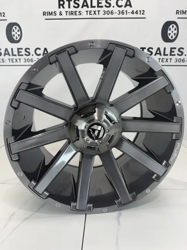 20x10 Fuel Rims 8x165 Dodge Ram Gmc Chevy 2500 3500 in Tires & Rims in Saskatoon - Image 2