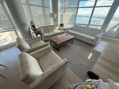 Modern custom built couch and chair set, View more