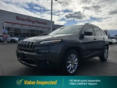 The 2016 Jeep Cherokee Limited in stunning Granite Crystal Metallic arrives equipped to elevate ever...