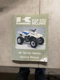 Sm290 Kawi KSF250 Mojave ATV Service Manual 99924-1067-04