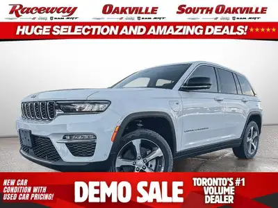 2022 JEEP GRAND CHEROKEE 4XE BRIGHT WHITE BLACK LEATHER INTERIOR LUXURY TECH GROUP II REAR SEAT VIDE...