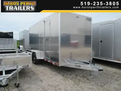 Millroad Encosed Length 16 ft Width 79.5" Height 7 ft Axles - 2 x 5200 lb Interior E Track Spare Tir...