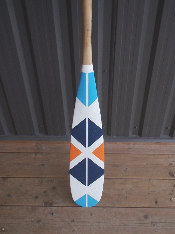 Vintage Hand Painted Wooden Canoe Paddle 59" Cottage Decor in Arts & Collectibles in Ottawa - Image 2