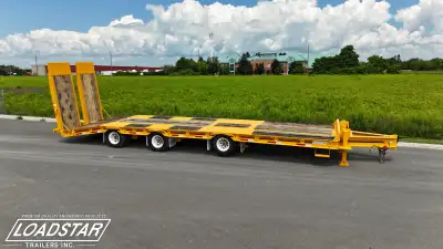 TOP QUALITY CONSTRUCTION 28’ DECK 6’ BEAVERTAIL 9’ HARDWOOD AIR RAMPS 72” SPREAD ON TANDEM WITH STEE...