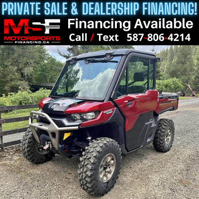 Welcome to Motorsports Financing - Kelowna! 2025 Can am Defender Engine: 850