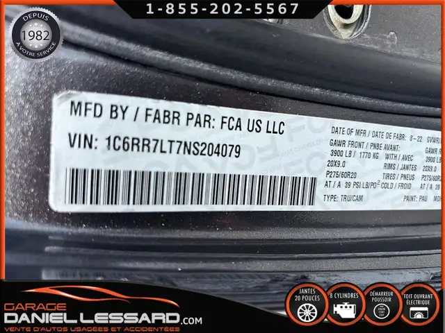 Ram 1500 Classic WARLOCK 4 X 4 CREW CAB BTE 5.7 PIEDS, HEMI 2022 in Cars & Trucks in St-Georges-de-Beauce - Image 24