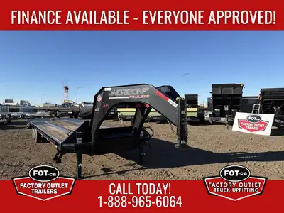 NEW 30ft Gooseneck Flatdeck Trailer from Horizon Trailers - (2) 12,000 lbs Dual Oil Bath Spring Axle...