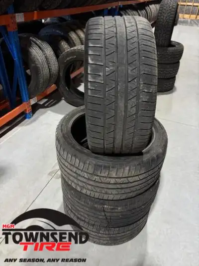 SET OF FOUR USED COOPER ZEON RS3-G1 TIRES STAGGERED FITMENT - 2X 245/40R19 AND 2X 275/35R19 35-55% T...