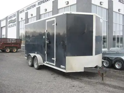 Remorques TRG Remorque usagée 7X16 avec extra hauteur Porte rampe arrière Année 2022 2 essieux 3500...