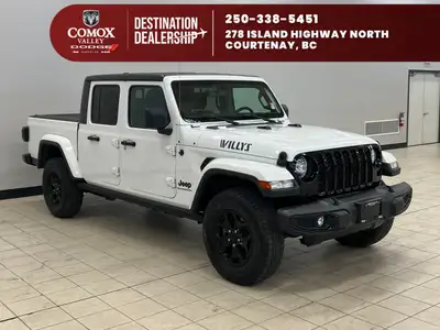 Built for adventure and ready for work, this used 2021 Jeep Gladiator Willys at Comox Valley Dodge i...