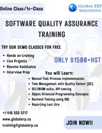 QA/Manual/Automation Software Testing Training Placements