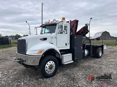 Countryside Fleet 2013 Peterbilt 348 Regular Cab Picker / Boom Truck + 8.3L Paccar PX-8 Diesel Engin...