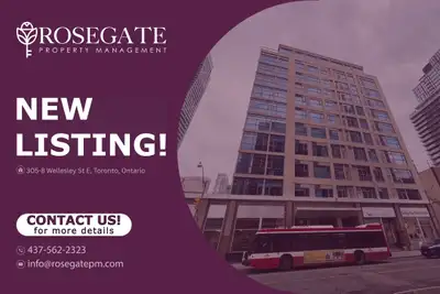 Spacious 2-Bedroom + Den Condo with Juliet Balcony in Downtown Toronto Welcome to 305-8 Wellesley St...