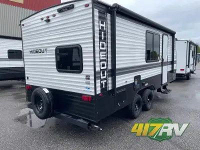 Keystone Hideout Sport Single Axle travel trailer 230MBBH highlights: Booth Dinette Kitchen Pantry Q...