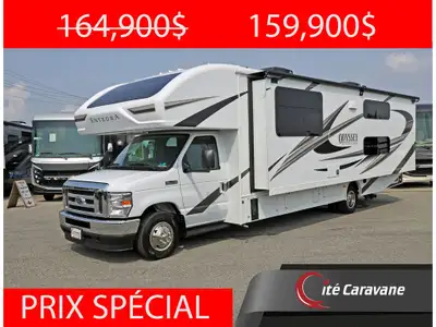 Entegra Odyssey Classe C RV Modèle 31F bunk beds ! 1 extension full wall ! modern farmhouse ! avec t...