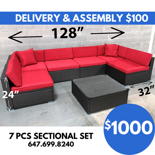 Patio Furniture Sectional Outdoor Conversation Wicker 7pc Set XL in Patio & Garden Furniture in Mississauga / Peel Region