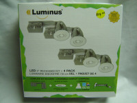 Luminus LED 3" Recessed Light Fixture 4 in box