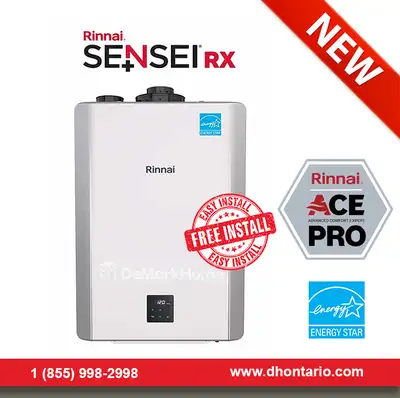 Rinnai. Tankless Water Heater. Best Deal to Rent, Buy or Finance, View more