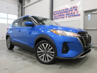 BEAUTIFUL BLUE KICKS SV, LOADED WITH AIR CONDITIONING, ALLOY WHEELS, APPLE CARPLAY/ANDROID AUTO, FAC...