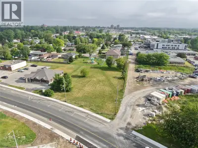 Vacant development land at 21 Robson Road, Leamington, Ontario — steps from the Leamington Marina, S...