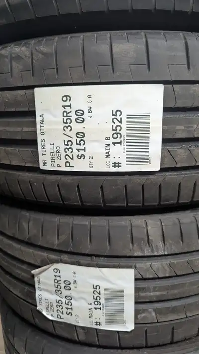PAIR OF 2X PIRELLI P ZERO ALL SEASON TAG # 19525 Size: 235/35/19 235/35/19 Excellent condition Press...