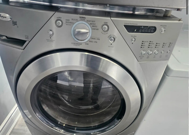 WOW Whirlpool 27" Grey Frontload Stackable Washer Dryer Set in Washers & Dryers in Hamilton - Image 3