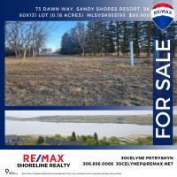 Lake Lot, Land for Sale! 73 Dawn Way, Sandy Shores Resort, SK