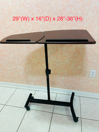 Small Adjustable Laptop Table 29"(W) x 16"(D) x 28"-36"(H)