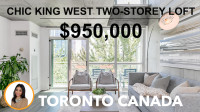 Chic King West Village Loft at 954 King Street West, Toronto