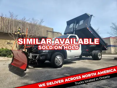 11.5' Electric Dump With Fold down Sides, 8.6' Western MVP Plus Plow, Tarp, 4X4, 6.7L Diesel, ONLY 1...