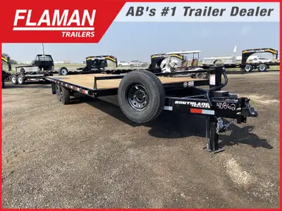 2026 SOUTHLAND 24' HIGHBOY FLAT DECK TRAILER (2) 7000lb Lippert Spring Axles Electric Self-Adjusting...