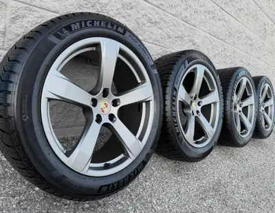 Michelin Pilot Alpin 5 SUV *N0 Rated* Snow Tires and original 20 inch Porsche Macan staggered "Macan...