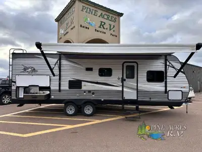 Jayco Jay Flight SLX 8 travel trailer 267BHS highlights: Double Size Bunks Slide Out Topper Private...