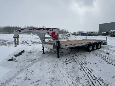 Gooseneck flatbed, flatdeck, deck over, 22+5 Galvanized, 21 000 LBS GVW Buffalo Junior 22+5 Galvaniz...