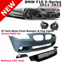 BMW F10 5-Series 11-13 M Sport Tech Style Front Bumper Cover NO