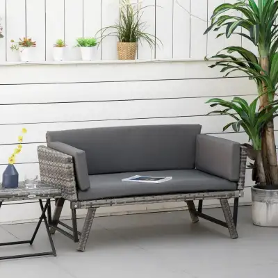 Outsunny Wicker Patio Furniture with Cushion... ID# 3300, View more