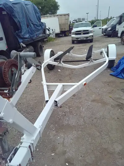 Single axle boat trailer 3500lb axle adjustable bunk system with brakes ...